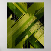 Dynamische groene Abstracte achtergrond Poster (Voorkant)