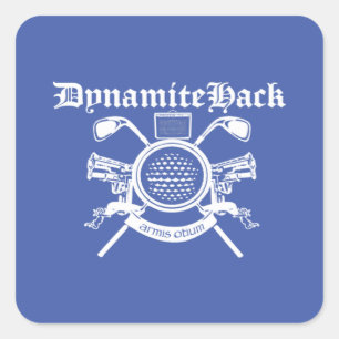 Dynamische hack Crest-ontwerp omkeren Vierkante Sticker