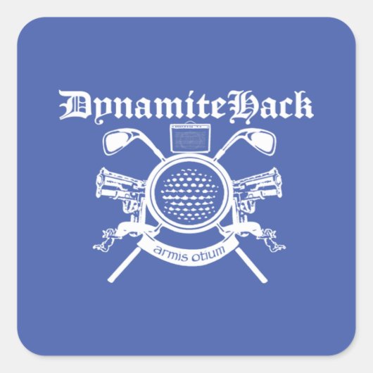 Dynamische hack Crest-ontwerp omkeren Vierkante Sticker (Voorkant)