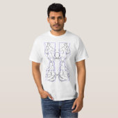 Dynamische handen en abstracte gezichts kunst t-shirt (Voorkant volledig)