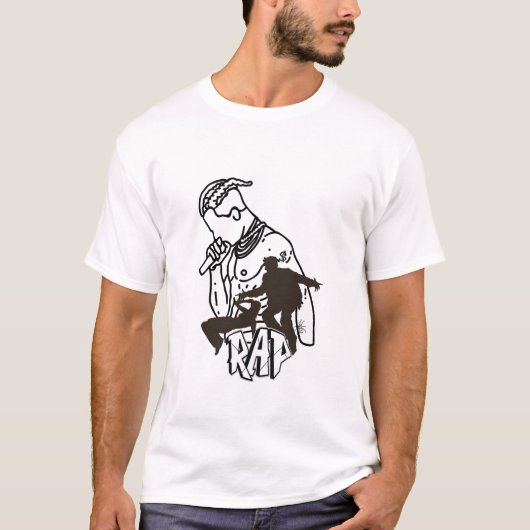 Dynamische hiphopartiest t-shirt (Voorkant)