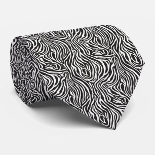 Dynamische hoogcontrast zwart-wit zebra stropdas