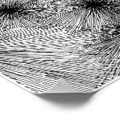 Dynamische inktspat abstract kleurplaat poster (Hoek)