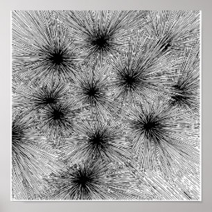 Dynamische inktspat abstract kleurplaat poster
