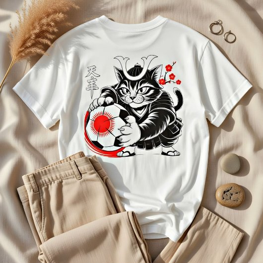 Dynamische Japanse Samurai Voetbal Kat - Voetbal F T-shirt