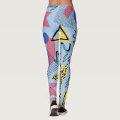 Dynamische jaren '80 Memphis esthetiek Leggings (Achterkant)