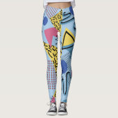 Dynamische jaren '80 Memphis esthetiek Leggings (Voorkant)