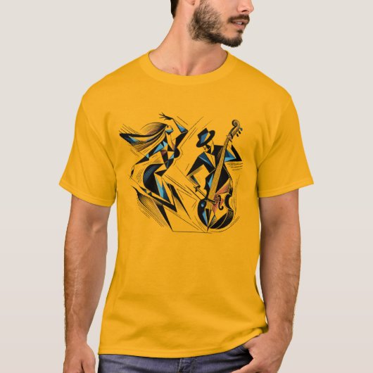 dynamische jazzexpressie t-shirt (Voorkant)