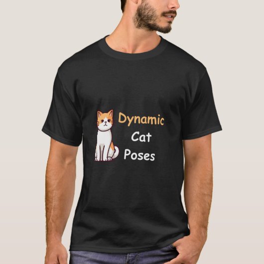 Dynamische kattenhoudingen | Kattenliefhebber mini T-shirt (Voorkant)