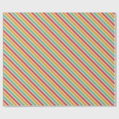 Dynamische Kleurcombinaties: Diagonaal Streep Cadeaupapier (Vlak)