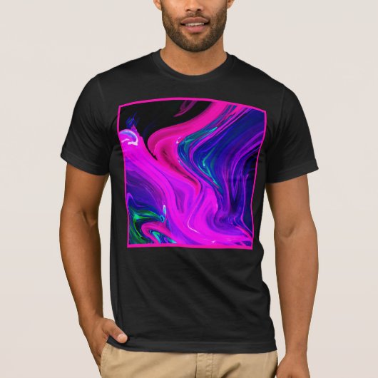 Dynamische kleurenafspeelstijl t-shirt (Voorkant)