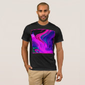 Dynamische kleurenafspeelstijl t-shirt (Voorkant volledig)