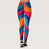 Dynamische kleurgolf-Leggings Leggings (Achterkant)