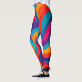 Dynamische kleurgolf-Leggings Leggings (Links)