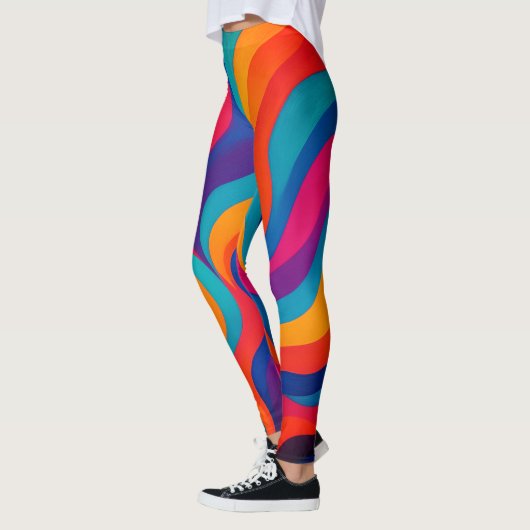 Dynamische kleurgolf-Leggings Leggings (Links)