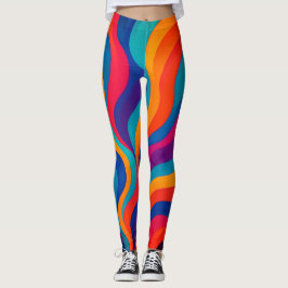 Dynamische kleurgolf-Leggings Leggings