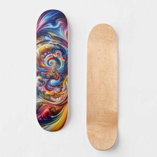 dynamische kleurvortex persoonlijk skateboard (Voorkant)