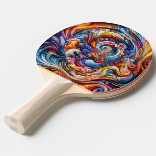 dynamische kleurvortex tafeltennisbatje (Voorkant Gekanteld)