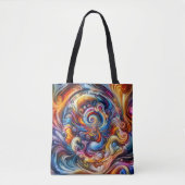 dynamische kleurvortex tote bag (Voorkant)