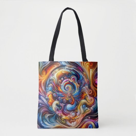 dynamische kleurvortex tote bag (Voorkant)