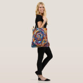 dynamische kleurvortex tote bag (Op model)