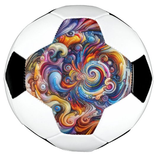 dynamische kleurvortex voetbal (Gedraaid)