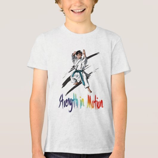 Dynamische kracht in elke beweging Tri-Blend shirt (Voorkant)