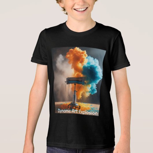 Dynamische Kunstexplosie, Hoge-Snelheid Surrealist Tri-Blend Shirt (Voorkant)