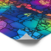 Dynamische Lichtgevende Abstracte Kunst Wand Decor Poster (Hoek)