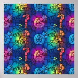 Dynamische Lichtgevende Abstracte Kunst Wand Decor Poster