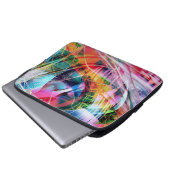 Dynamische Lijnen Abstractie Laptop Sleeve (Voorkant onderkant)