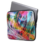 Dynamische Lijnen Abstractie Laptop Sleeve (Voorkant Links)