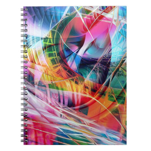 Dynamische Lijnen Abstractie Notitieboek (Voorkant)