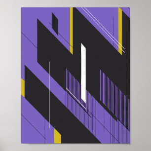 Dynamische lijnen en contrasterende kleuren poster