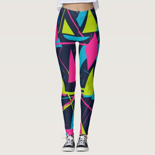 Dynamische lijnen leggings (Voorkant)