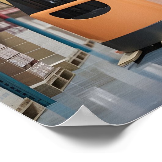 Dynamische logistieke scene - Retail Warehouse Poster (Hoek)
