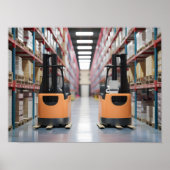 Dynamische logistieke scene - Retail Warehouse Poster (Voorkant)