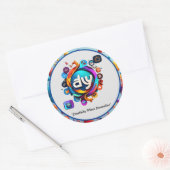 Dynamische logo's met creatieve flair ronde sticker (Envelop)