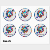Dynamische logo's met creatieve flair ronde sticker (Vel)