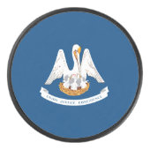 Dynamische Louisiana de Grafische Vlag van de Staa Hockey Puck (Voorkant)