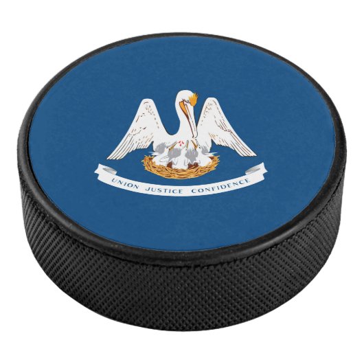 Dynamische Louisiana de Grafische Vlag van de Staa Hockey Puck (3/4)