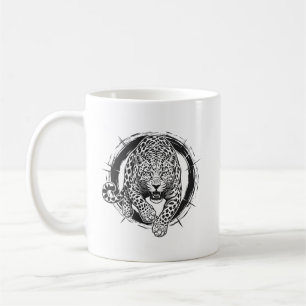 Dynamische Luipaard / Jaguar Aanval Koffiemok - Kr