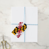 Dynamische maryland State Flag Graphic op a Cadeaulabel (Met Touw)