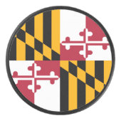 Dynamische maryland State Flag Graphic op a Hockey Puck (Voorkant)