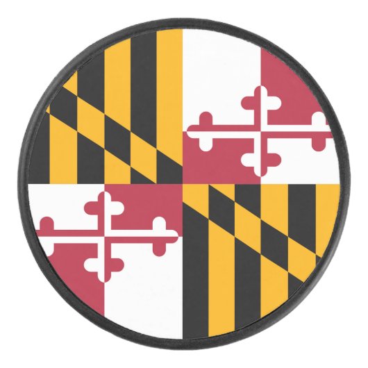 Dynamische maryland State Flag Graphic op a Hockey Puck (Voorkant)