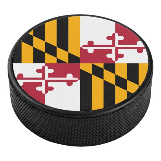 Dynamische maryland State Flag Graphic op a Hockey Puck (3/4)