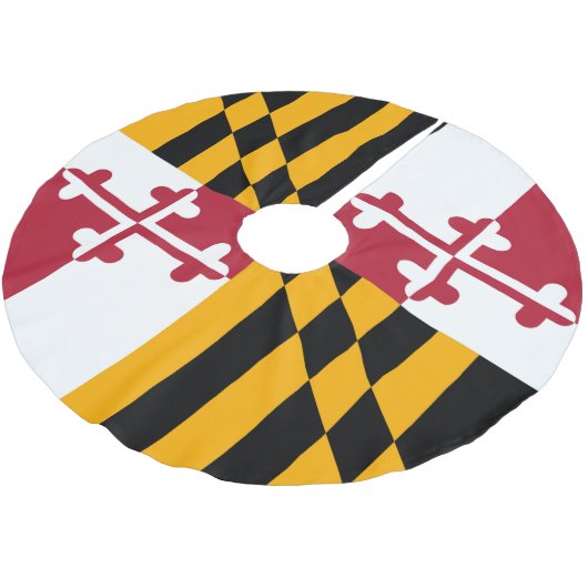 Dynamische maryland State Flag Graphic op a Kerstboom Rok (Gekanteld)
