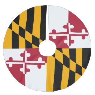 Dynamische maryland State Flag Graphic op a Kerstboom Rok