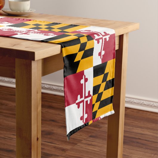 Dynamische maryland State Flag Graphic op a Korte Tafelloper (Voorbeeld)
