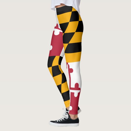 Dynamische maryland State Flag Graphic op a Leggings (Links)